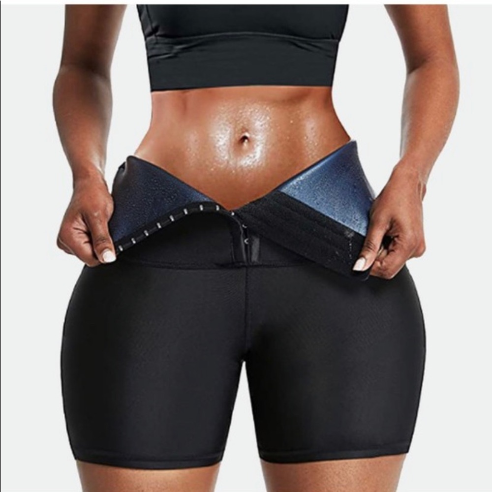 Tummy control sweat band shorts